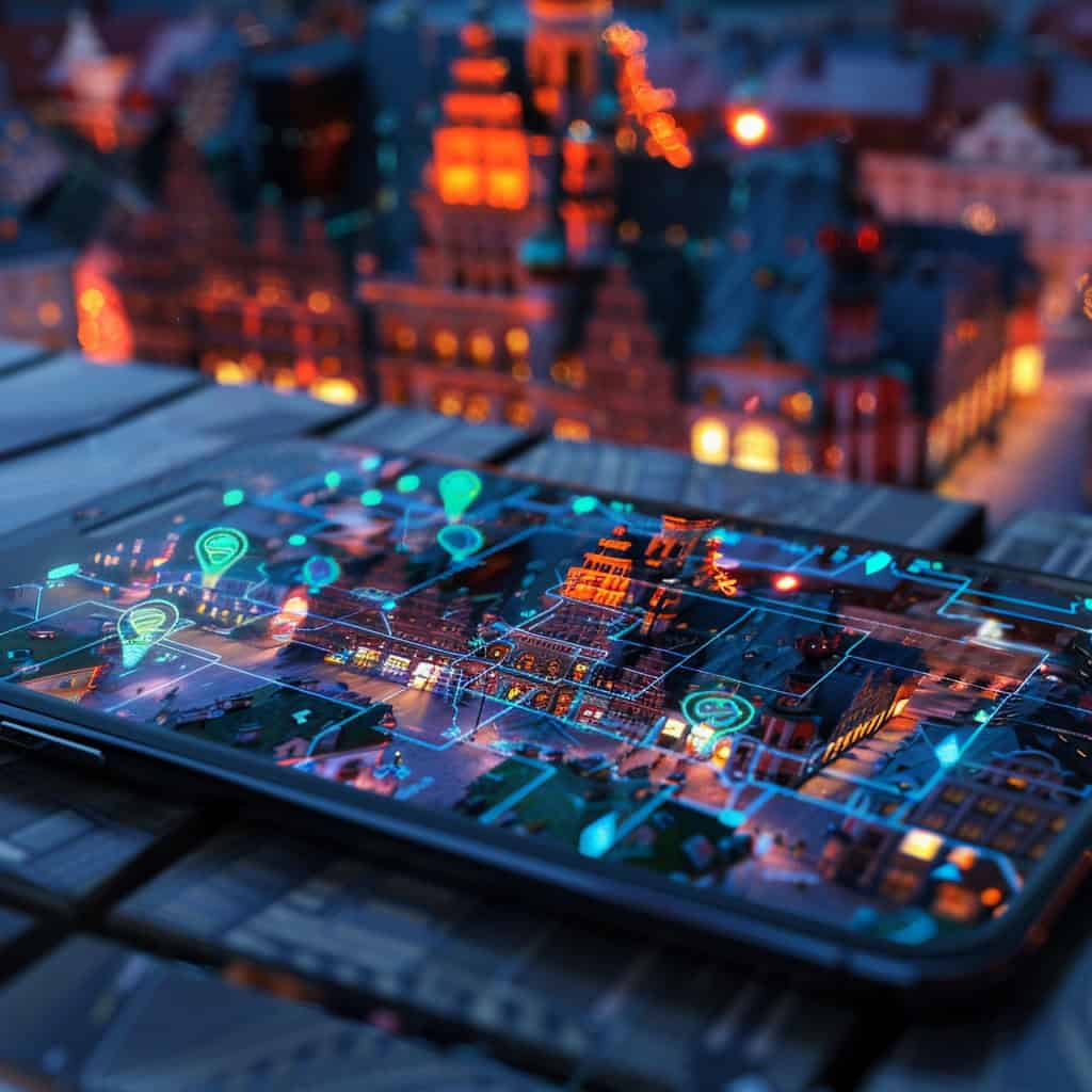 A modern outdoor city game in Warsaw, powered by an app