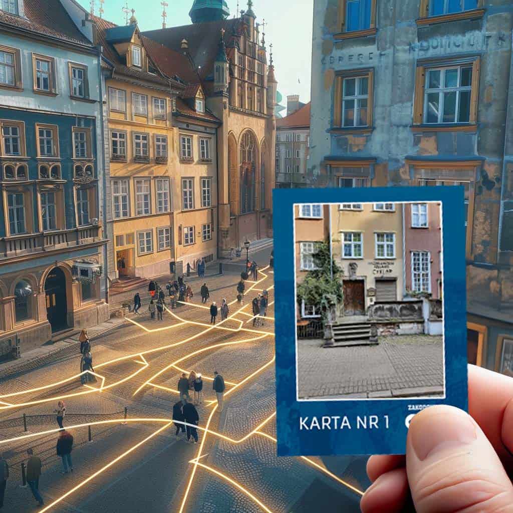 Game cards from a corporate team-building city game